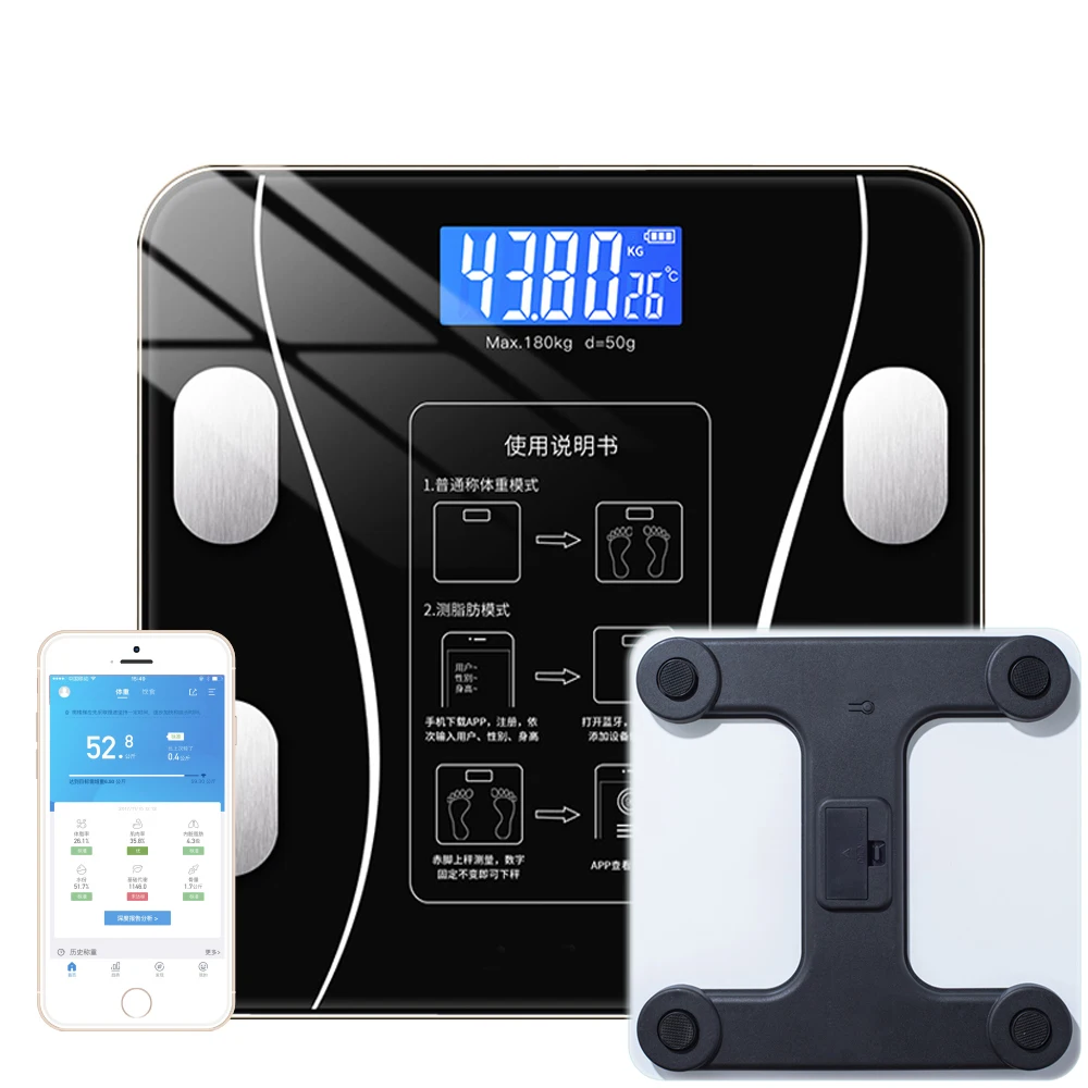 BL-2602 Unique Bathroom Scale Organizer Intelligent Body Fat And Water Measuring Smart Analyzer Scale