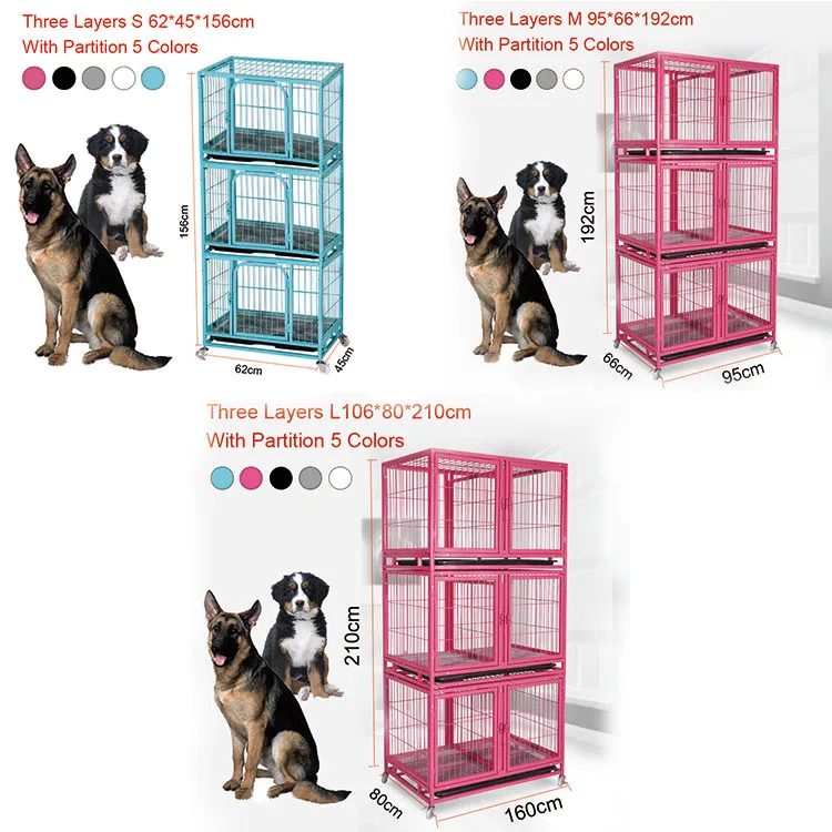 Multi Sizes Large Metal Mesh Pet Cage Carriers Outdoor House Crate Pet Cage Dog Kennels