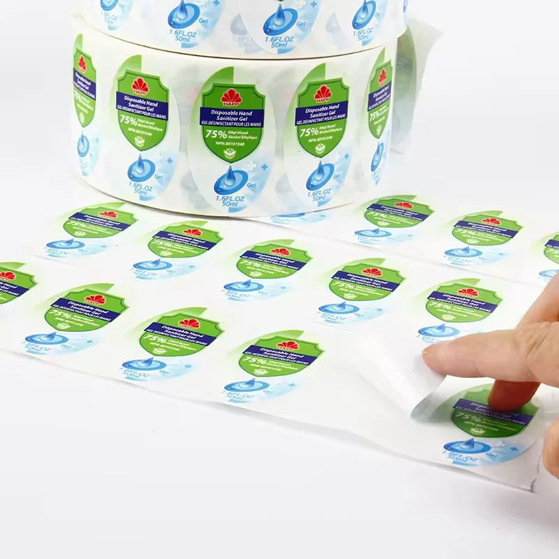 customthe paper sticker packaging printed labels   PVC sticker used for the bottle