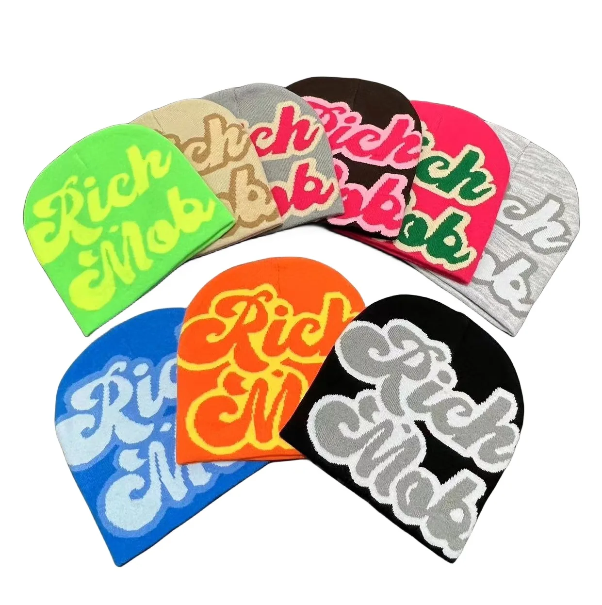 New Design Custom Winter Cap Warm Hat Skully All Over Print Knitted Hat Jacquard Beanie Hat