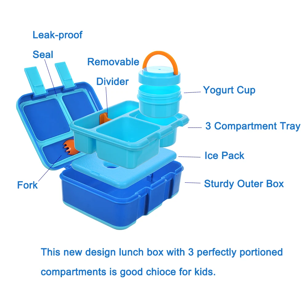 Plastic microwave silicone seal ring kids insulated lunch box bento lunch box accessories for kids school tiffin lunch box