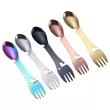 Spork Of Steel Utensils Set Proof Travel Spork Camping Spork 5 in 1 Camping Cutlery
