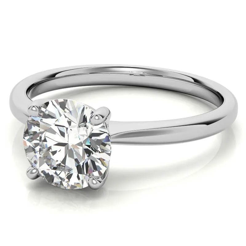 
Four-Prong 0.5/1/2/3ct GRA Certified D VVS Moissanite Solitaire Rings S925/Au750 Customized Moissanite Engagement Ring Jewelry 