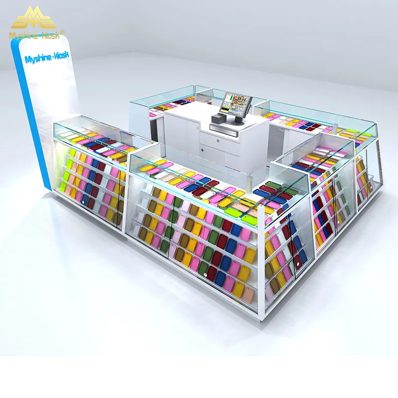 Wooden Cell Phone Store Design Mobile Phone Shop Display Showcase Furniture