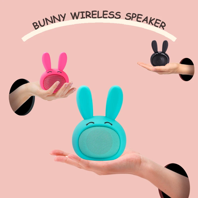 
Passive Computer Home Theatre CE Plastic Mini Wireless Speake TWS Bunny Portable Audio Player Outdoor Loudspeaker 