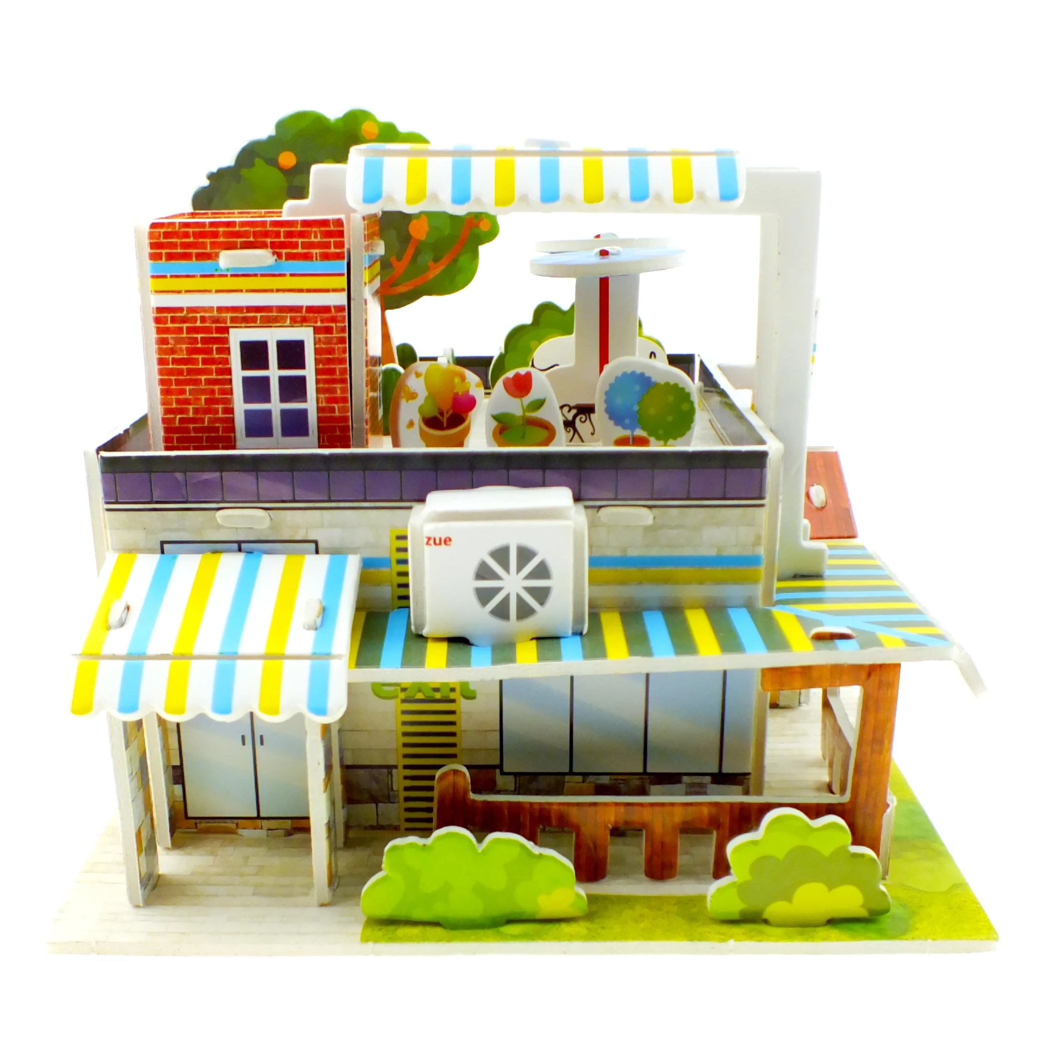 A Small Supermarket DIY Custom Handmade 3D Paper Puzzle Building  Model Jigsaw Puzzle