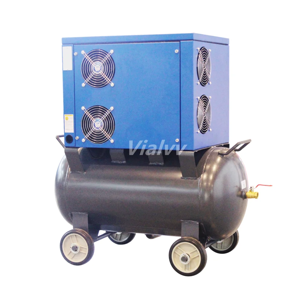5hp винтовой воздушный компрессор насос 4 кВт 5 л.с. 220 В однофазный с сушильным баком Fengshi Vialvv Yiwu Китай низкий