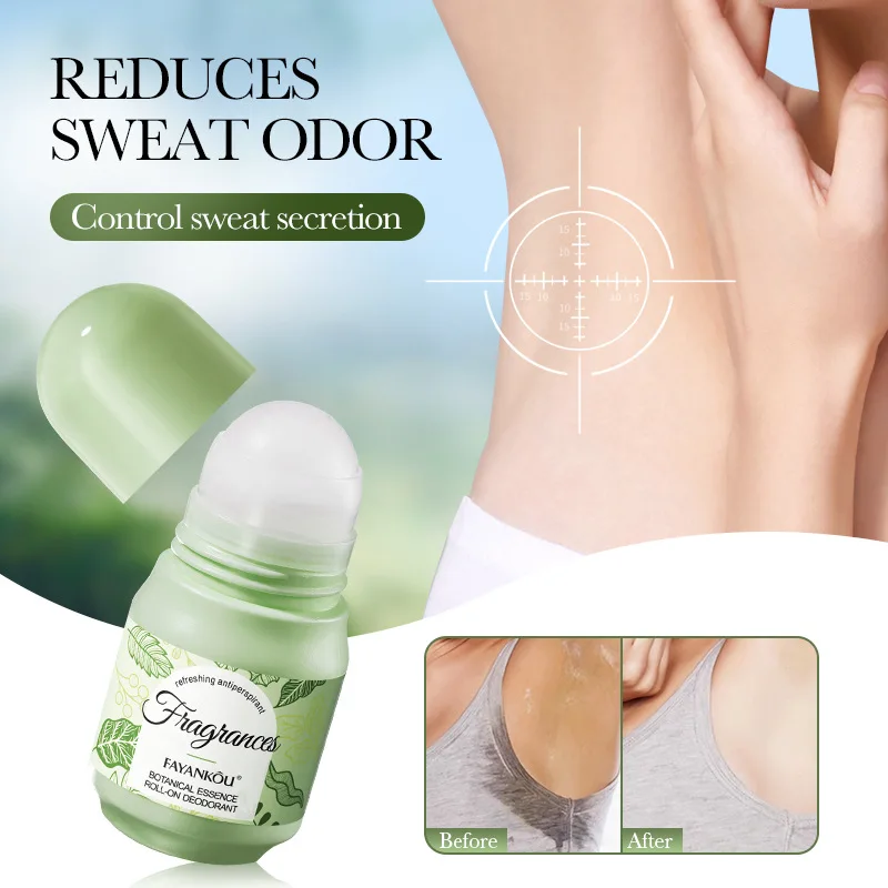 Private Label Natural Plant Essence Refreshing Deodorant Fragrance Roll-on Antiperspirant Deodorant Femme