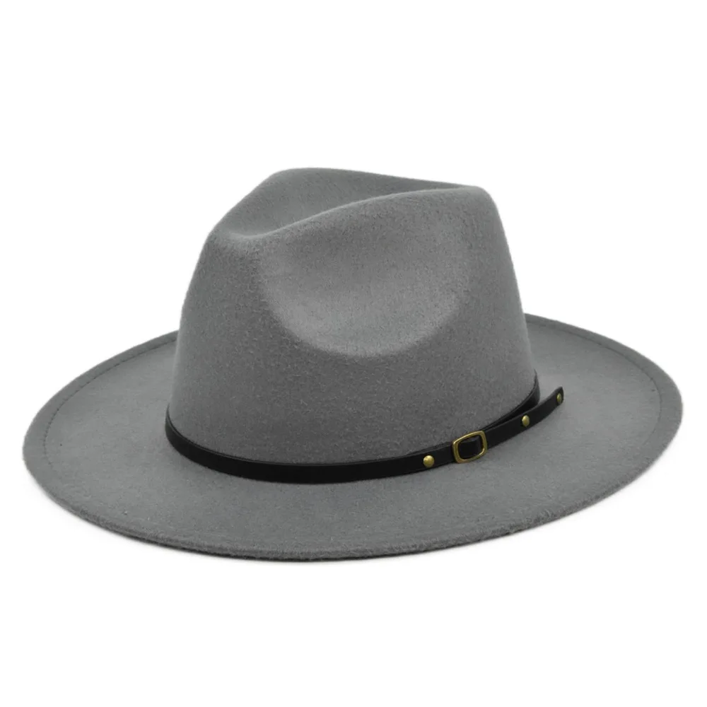 Solid Color Polyester Cotton Vegan Material Fedora hat Fedora Hats for Women Men Party Music Festival Fashion fedora hats