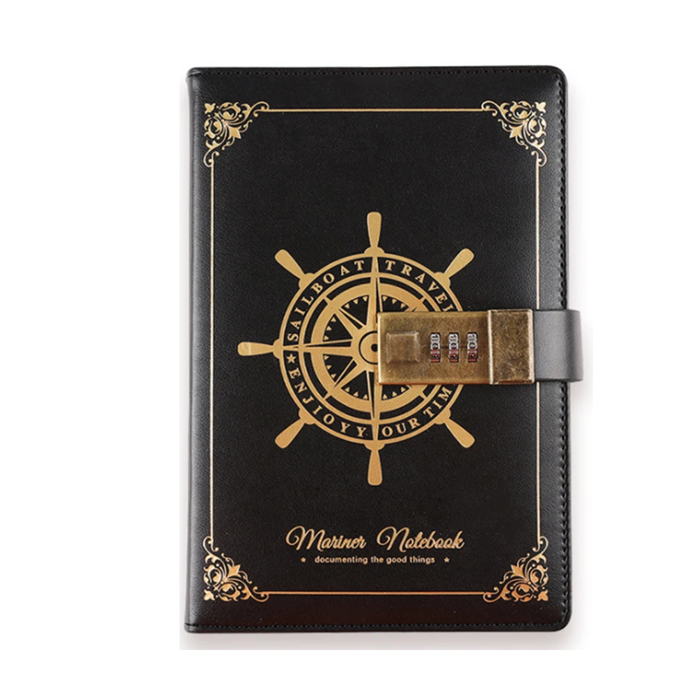 Spot Fastest Export A5 Retro Belt Lock Diary Thickened Hand Ledger Thread Daily Notepad Student Password Notebook