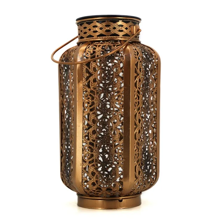 
 Водонепроницаемые бронзовые металлические полые Проекционные солнечные фонари, садовые светильники для сада, патио, двора, уличные подвесные  