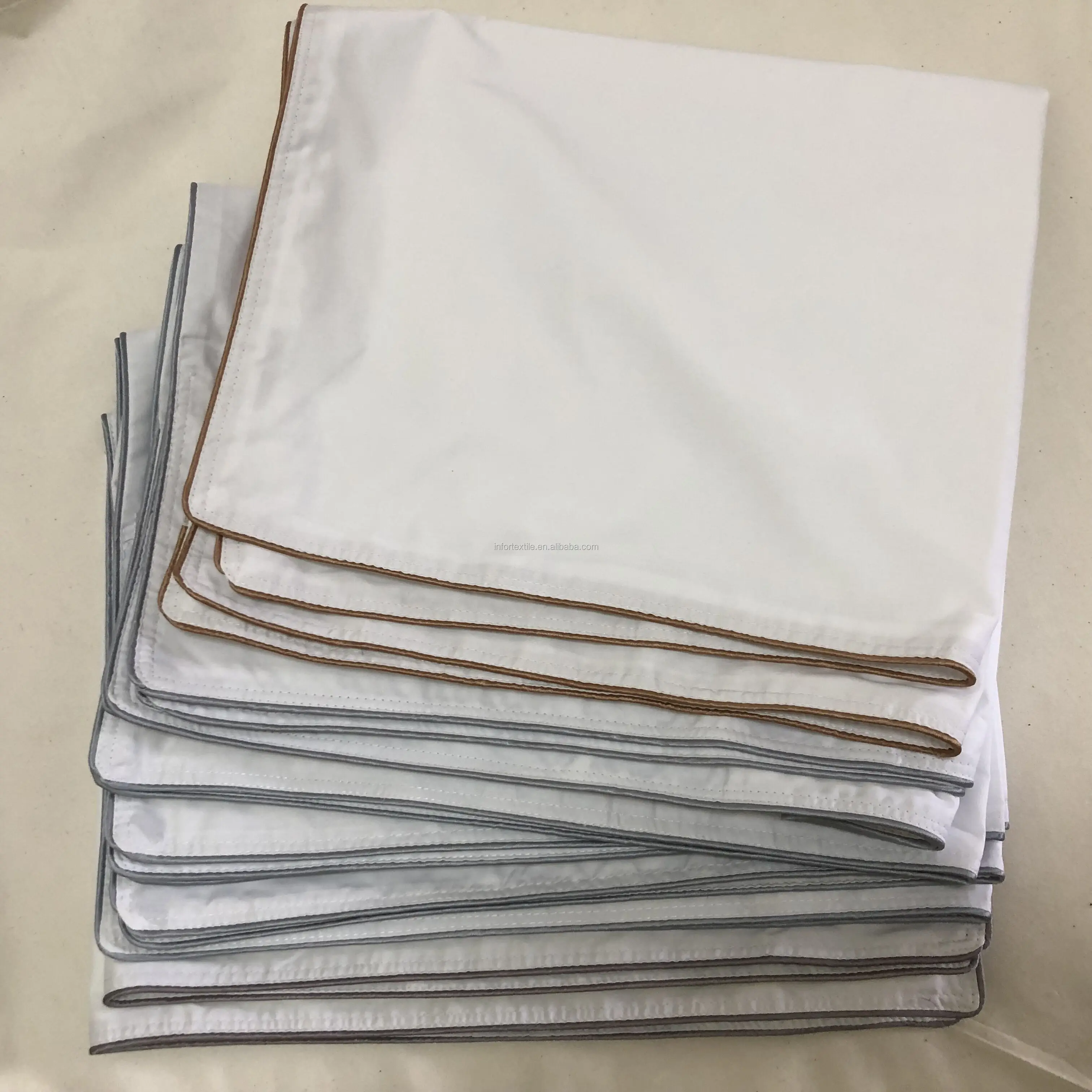 100% white satin stripe bedding microfiber fabric