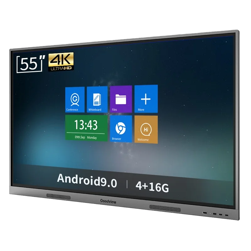 Customised logo LED interactive whiteboard 55 touch screen tv
