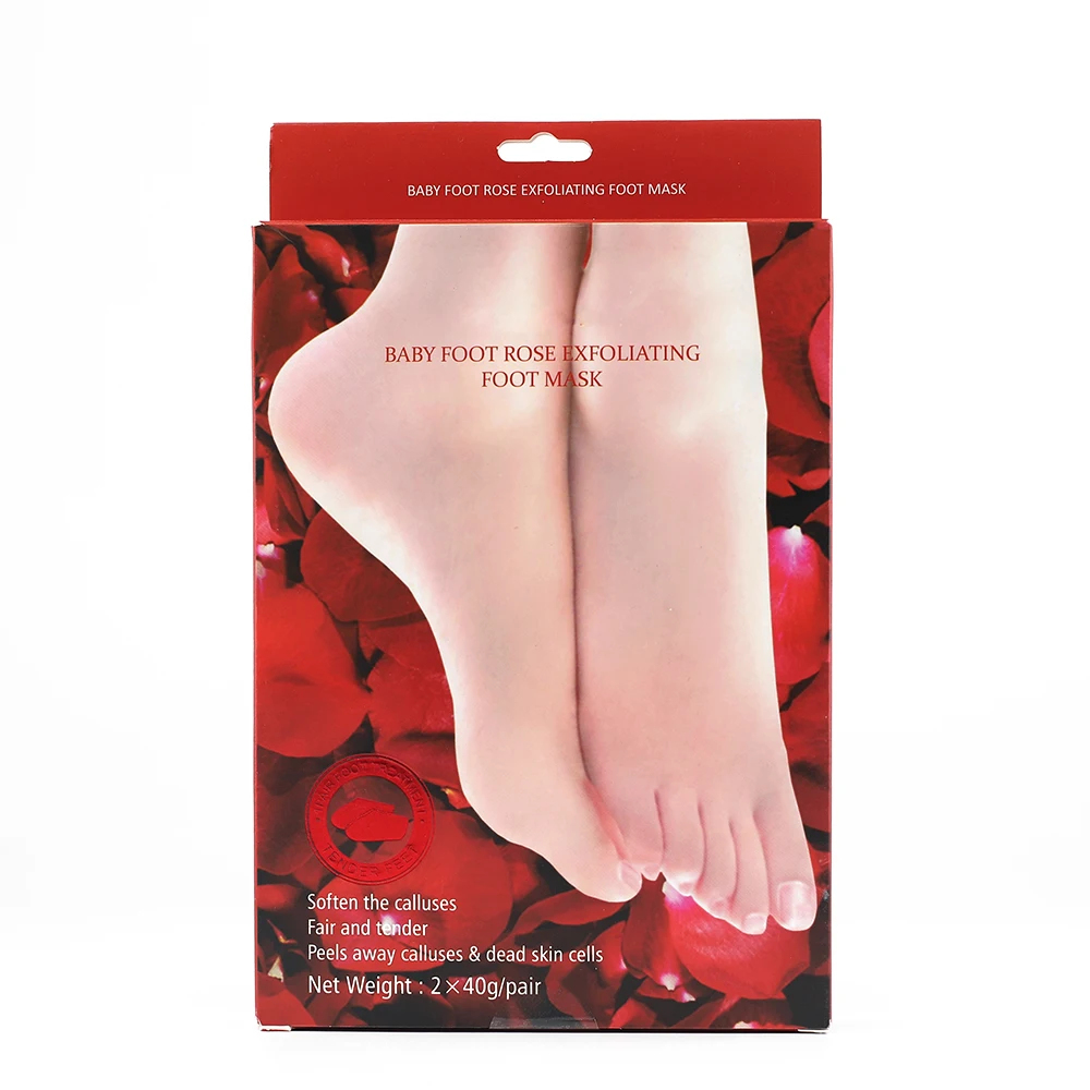 natural spa hand foot moisture mask,removing rough skin moisturising foot mask,red rose exfoliating moisturizing foot mask