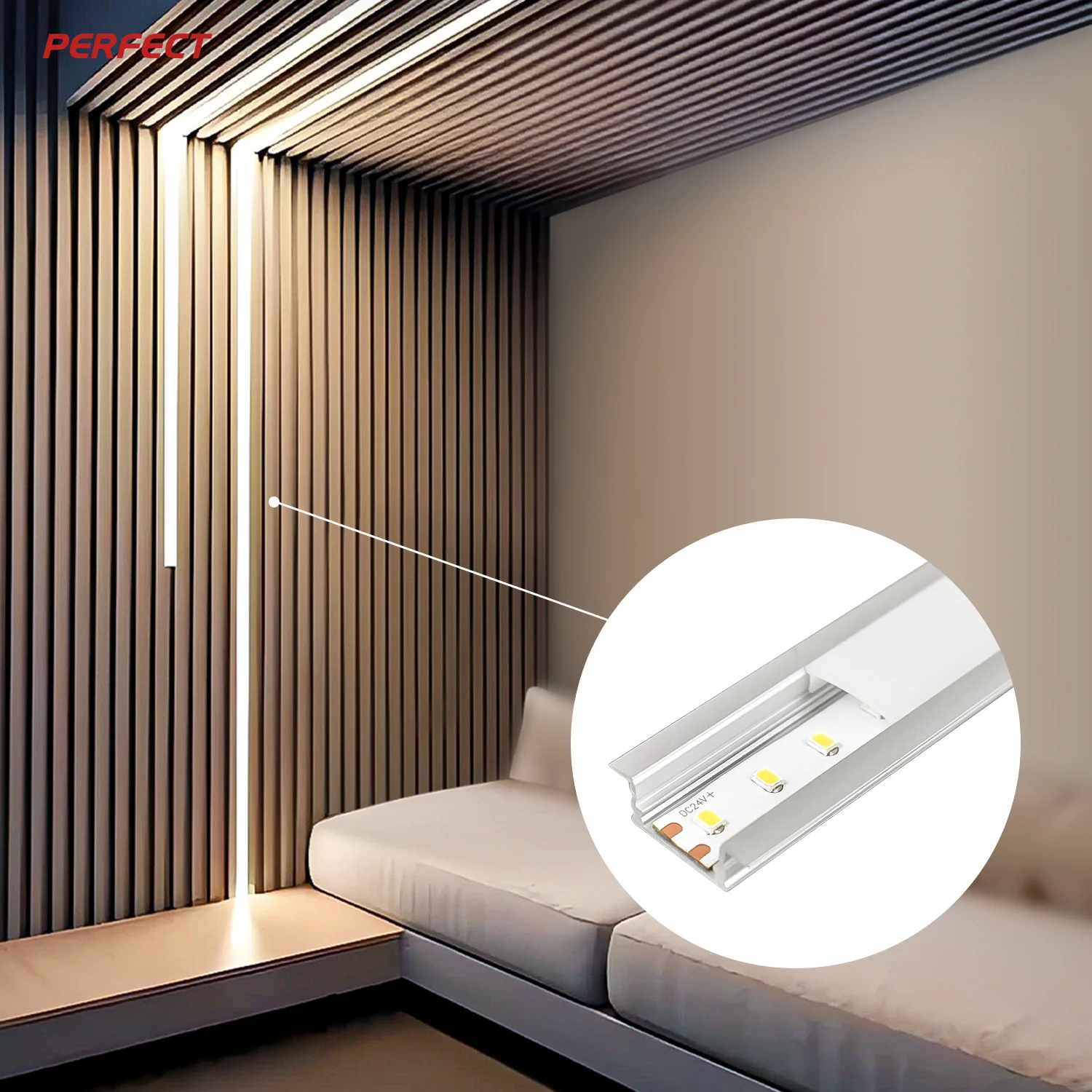 LED Extrusions Aluminum Profile for Led Strips Led Lighting Strips with Aluminum Prof Aluminium Extrusion Profiles for Cabinet