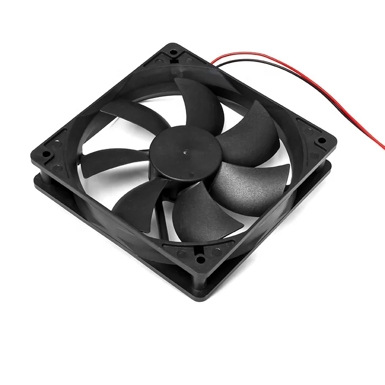 Best selling plastic DC 12025 low noise high quality black axial flow fan
