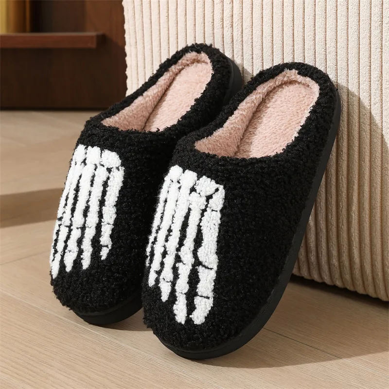 Real Winter Custom Slippers For Men Round Toe Winter Plush Slippers China Men Flip Flops
