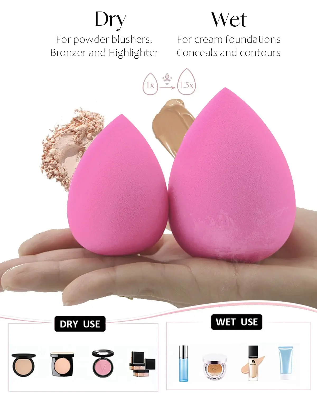 7 Pcs Makeup Blender Sponge Set Soft Beauty Sponge Blender With a Bottle And Egg Case Holer Makeup blender latex free