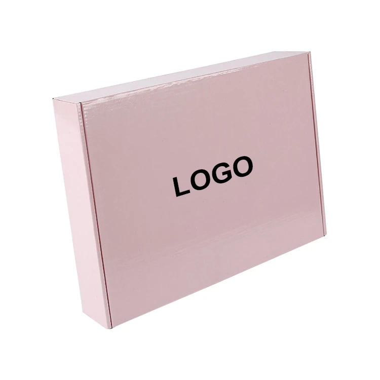 Factory Corrugated Paper Custom Packaging Mailer Pink Boxes With Printing