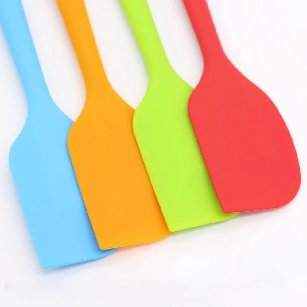 Kitchen Baking Non-Stick Spatula Heat Resistant Bouncy Silicone Rubber Silicone Food Scraper For Nonstick Cookware Cooking
