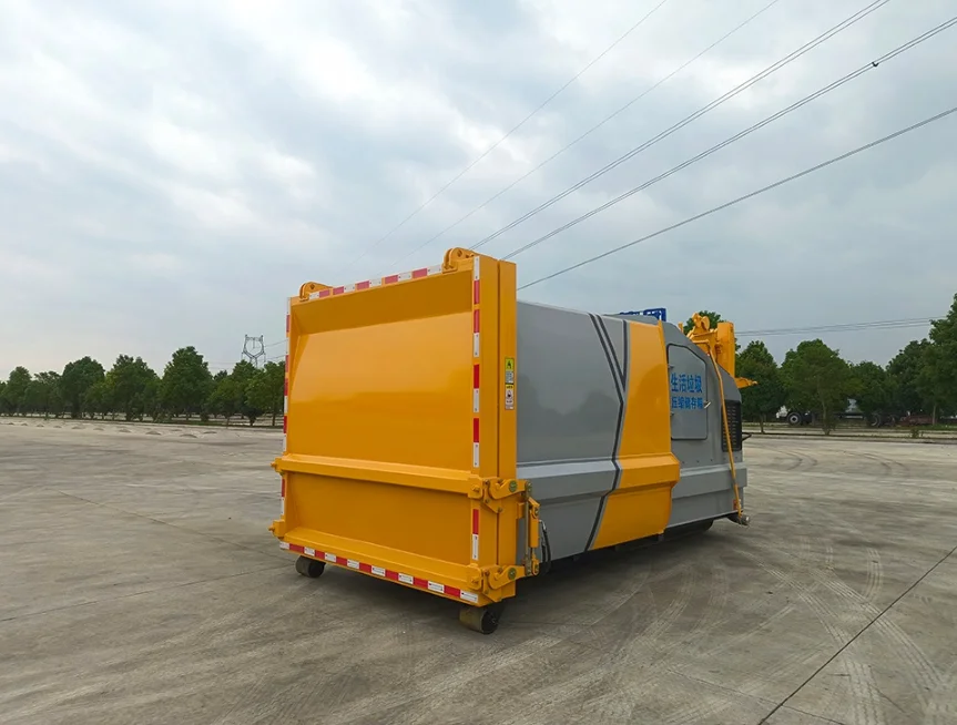 Sanitation portable aesthetic waste collection and compacting station