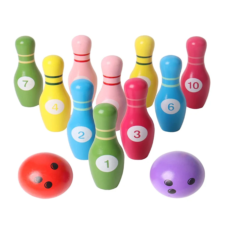 Toys Bowling Children Indoor Sports Puzzle Color Lawn Garden Bowling Game For Kids