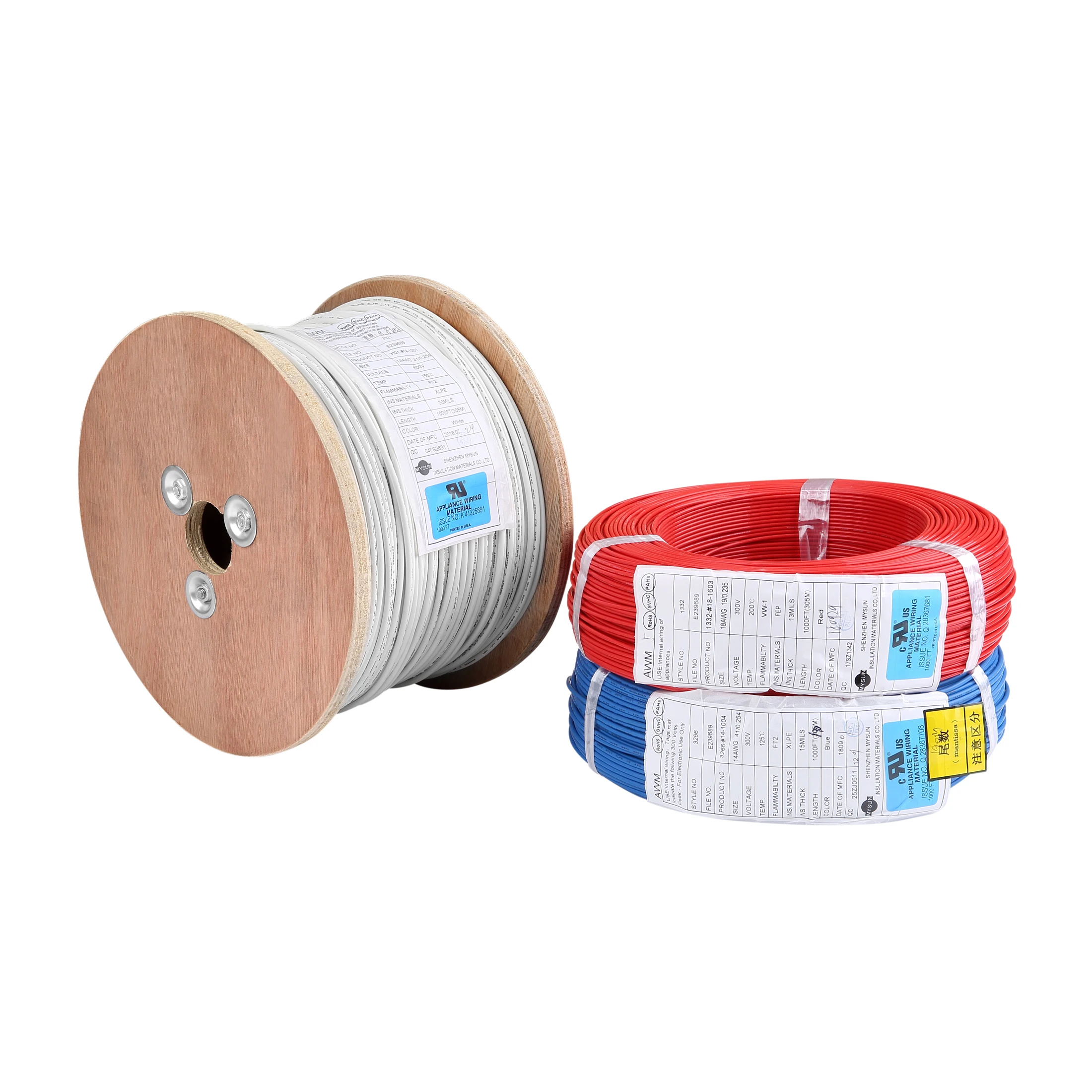 105C Hight temperature electrical XLPE WIRE ul3302 from china for home appliance black and white