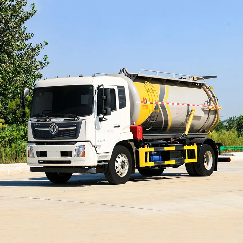 Dongfeng Diesel Sewage Tanker Manual Transmission SLudge Truck Vacuum for Sewage Suction
