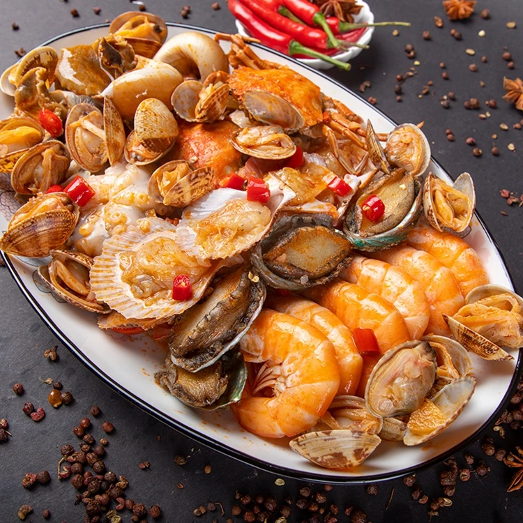 
Abalone, crab and seafood combination with rich nutrition 