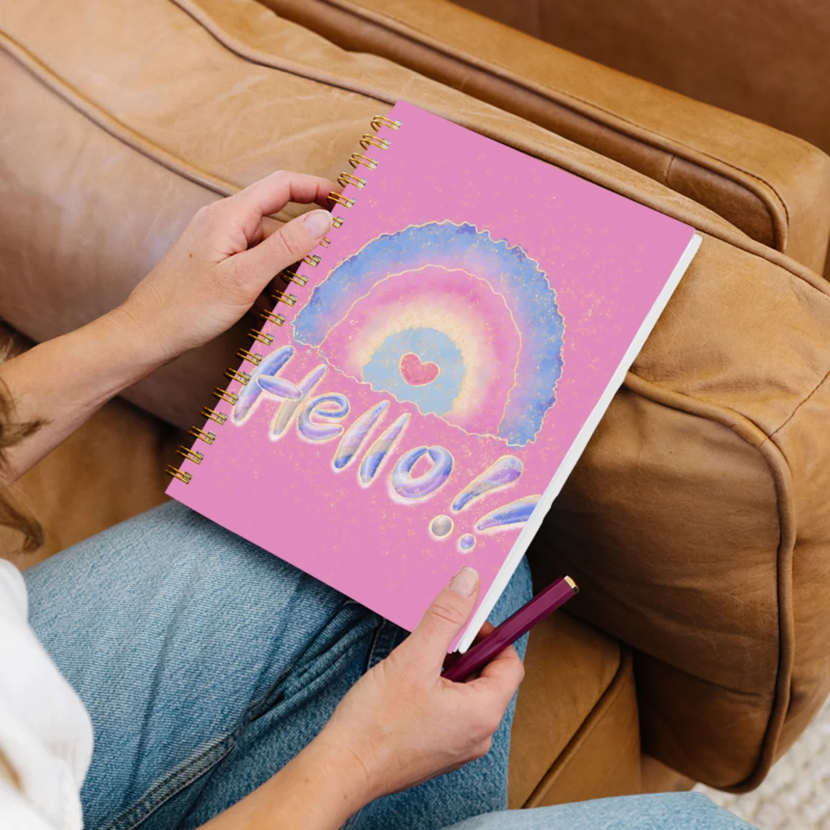 Hardcover Spiral Notebook Simple Cover Design Custom Notebook A5