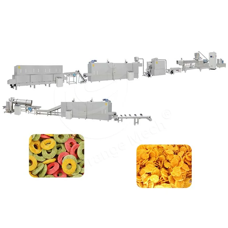 ORME Cereal Oat Production Line Breakfast Cereal Extruder Machine Automatic Corn Flake Puff Chip Make Machine