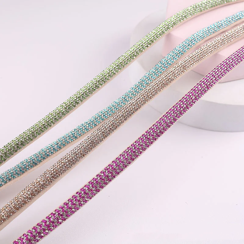 New Design Core Rhinestone Strips Crystal Rope Crystal Rhinestone Tube Rope Rhinestone Rope For Sandal DIY Shoe Accessories