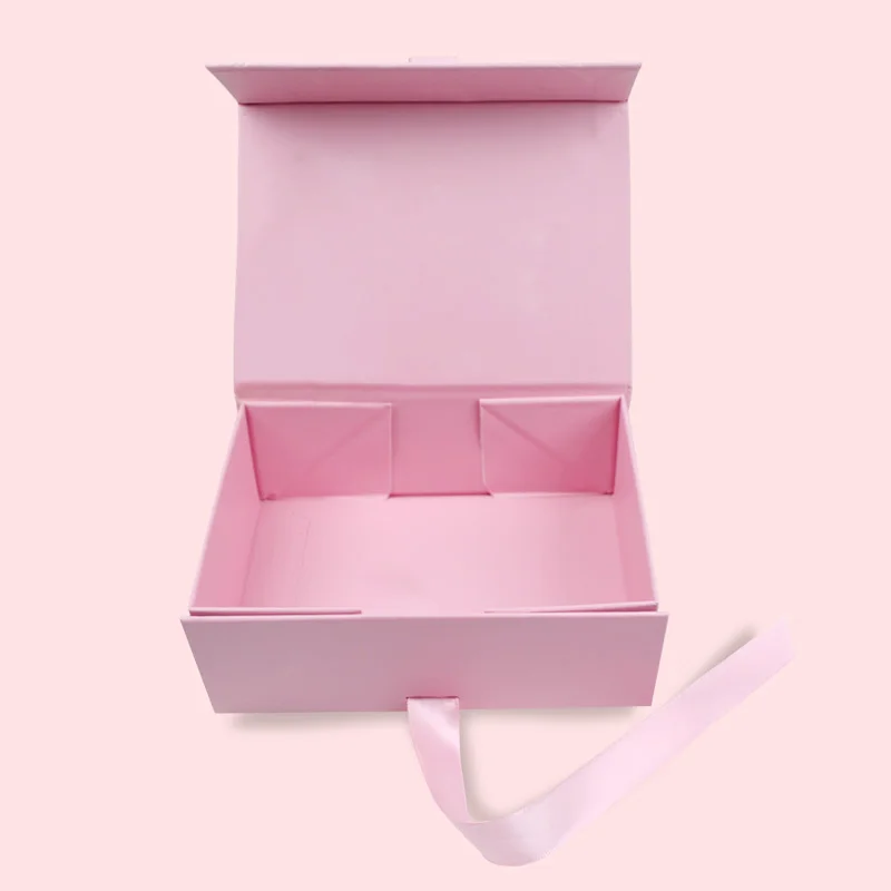 Sencai Logo Luxury Paper Magnetic Gift Box Packaging For Magnetic Paper Foldable Gift Box For Packaging Clothes With Ribbon