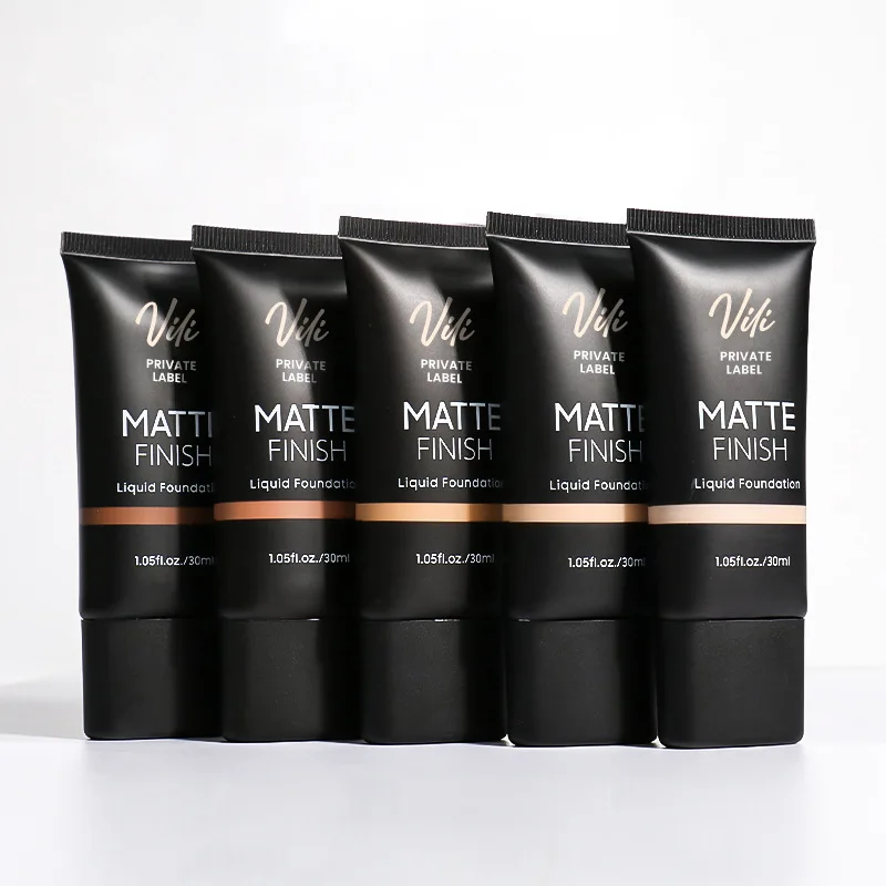 Private label liquid foundation waterproof and matte 10 colors foundation