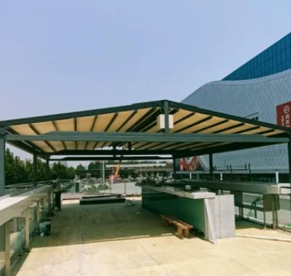 Wholesale Modern Automatic Patio Gazebo Outdoor Arches Aluminium Pergola Opening Motorized Patio Aluminum Pergola
