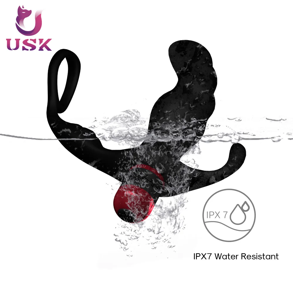 9 vibration modes prostate massage device male butt masturbator with penis cock ring