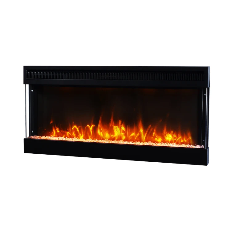 36 Inch Remote Control Led Electric Fireplace Insert Fire Place Built In 3 Sided Electric Fireplace