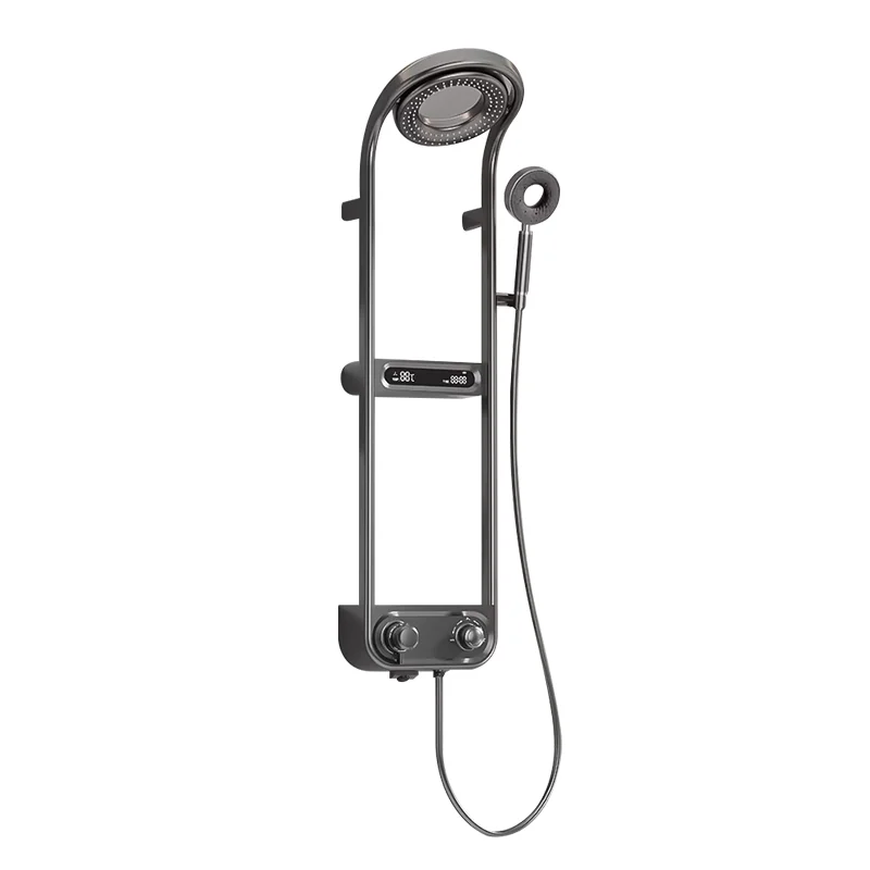 Hotel Luxury Watermark Showers Bathroom Dual Head Set Rainfall System Stainless Digital Display Mixer Shower Panel
