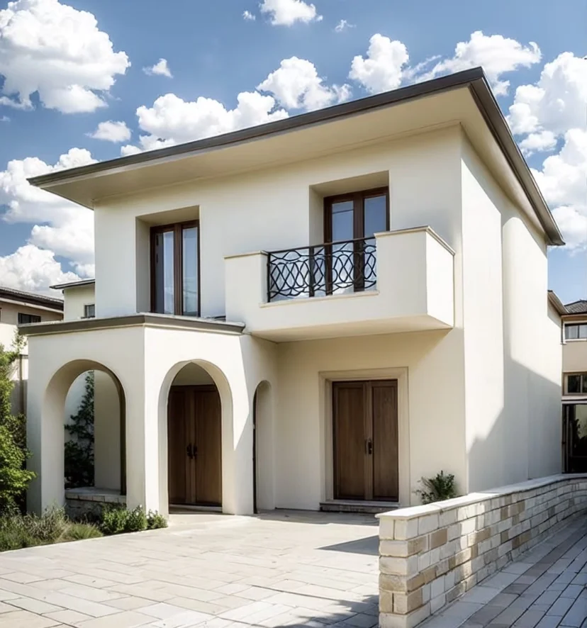 Популярная Вилла со стальным каркасом в кремовом стиле дома сборные Энергоэффективный дом индивидуальная вилла по низкой цене