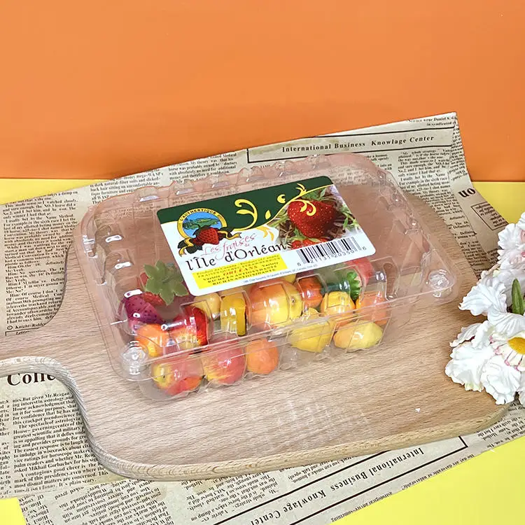 Индивидуальные прозрачные одноразовые пластиковые контейнеры для упаковки фруктов с крышкой для упаковки пищевых продуктов и фруктов