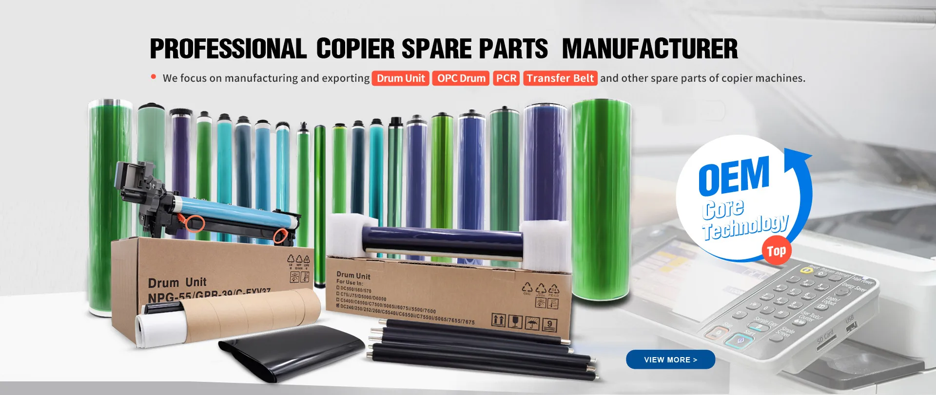 Sino IR 2016 PCR for Canon IR 1600/2018/155/2420 primary charge roller