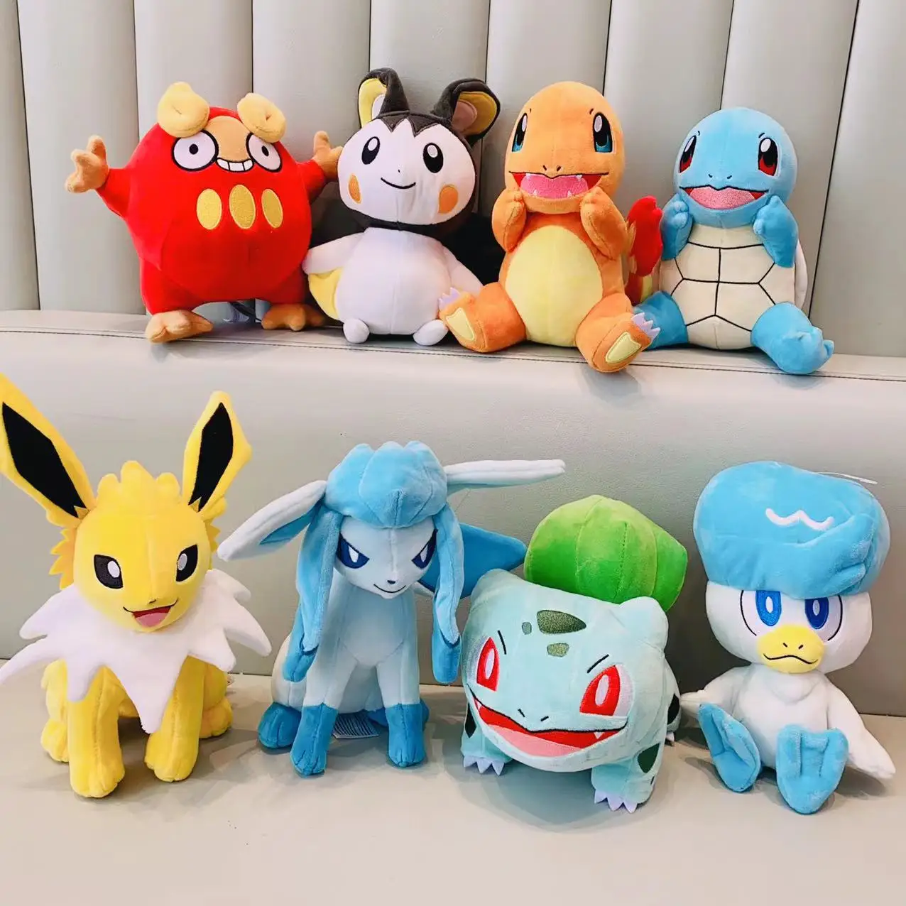 Pokemoned Stuffed Animals Plush Toy Espeon Quaxly Eevee Emolga Squirtle Darumaka Bulbasaur Charmander Anime Figure Peluche Toys