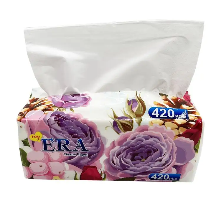 100% Virgin Wood Pulp High Quality Tissue Paper Facial Tissues Hot Sell Custom Tissue Paper Napkin In Myanmar