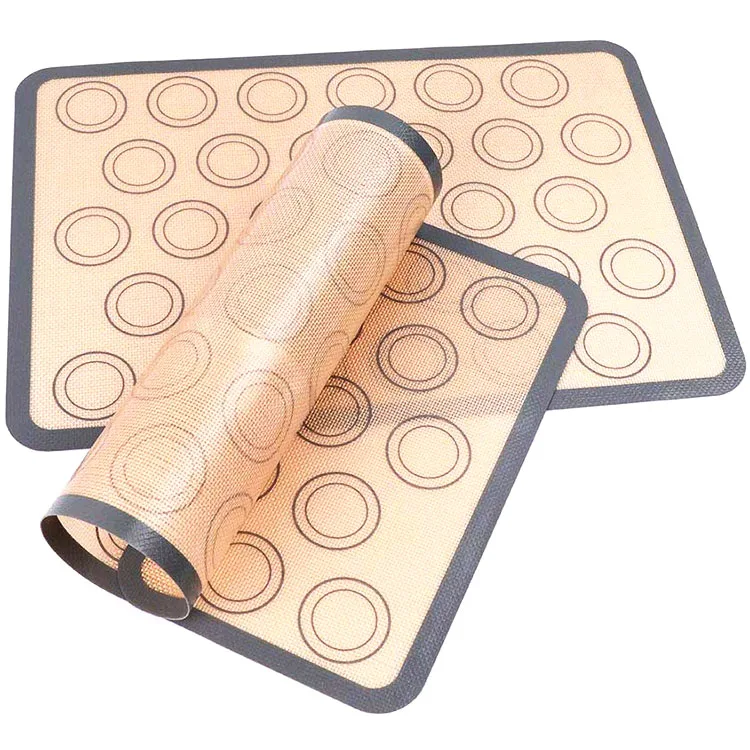 Heat resistance Reusable non-stick macaron silicone mats for baking For Air Fryer