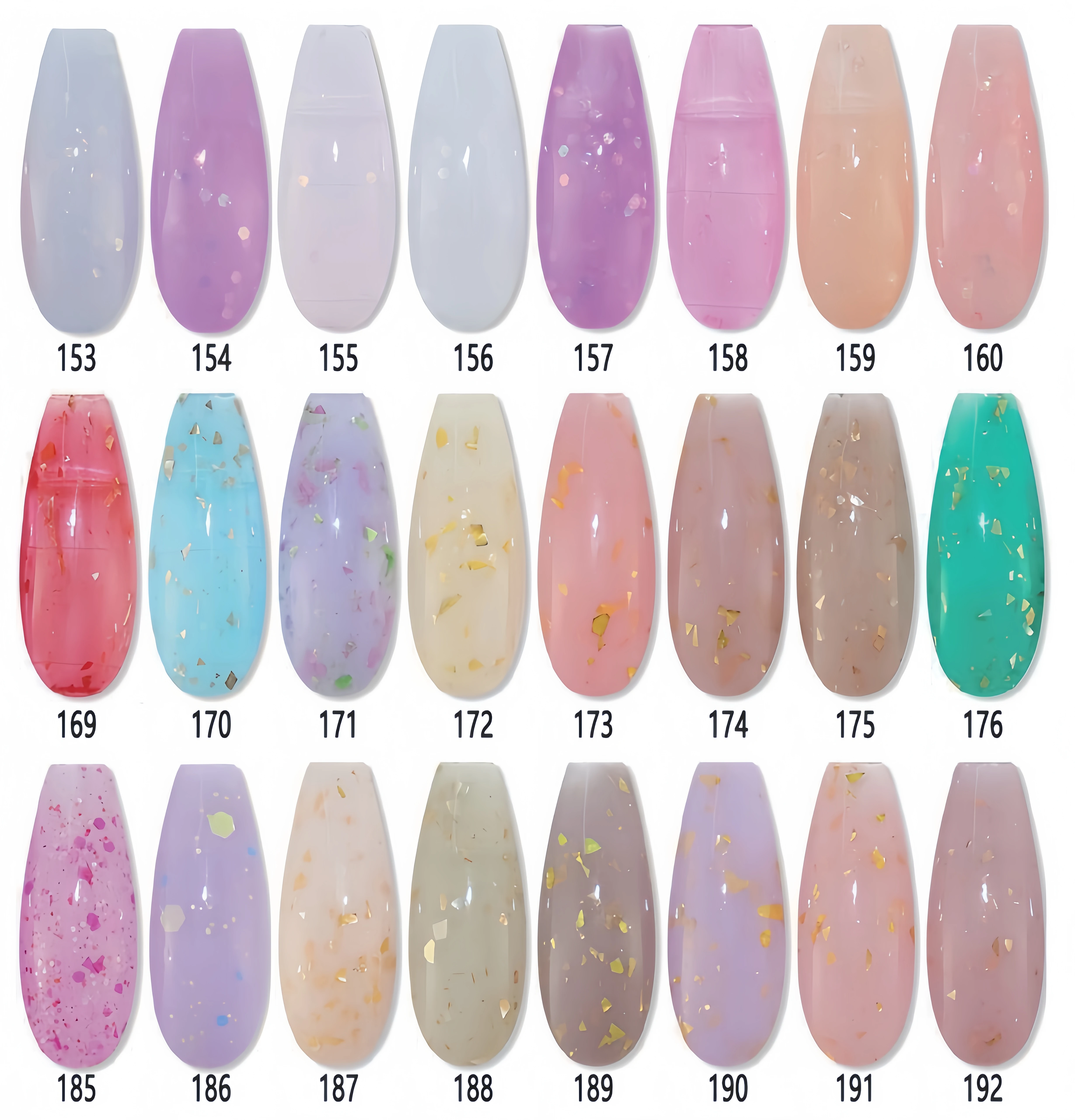 OEM/ODM 600+ Colors Nail Art Design Shimmer Sequins Thick 2 In 1 UV Glitter Rubber Base Gel