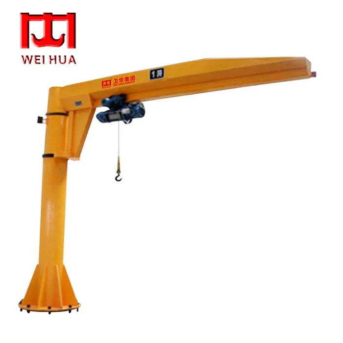 1-10 Ton Slew Motor Vehicle Mounted Rotation Boom Lifting Mini Swing Arm Fly Jib Crane with Electric Hoist