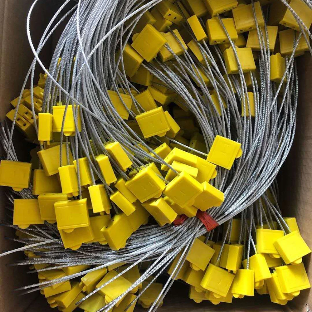 YC-S002 China adjustable Shipping Container Door Safety Lock Metal Security Steel Wire Cable Seal With Plastic