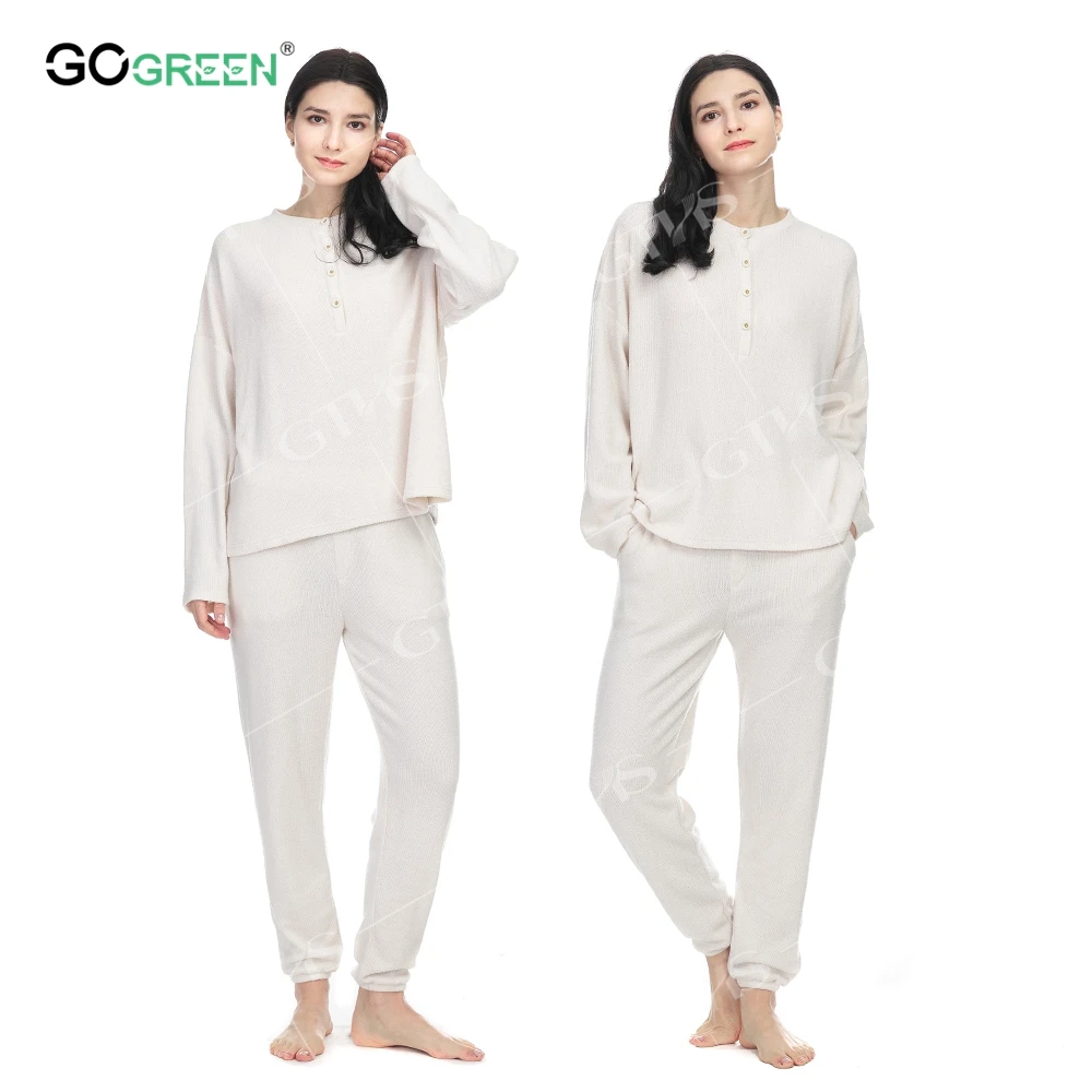 Soft And Comfortable Explosive Long-Sleeved Home Wear Fleece Pajamas Suit