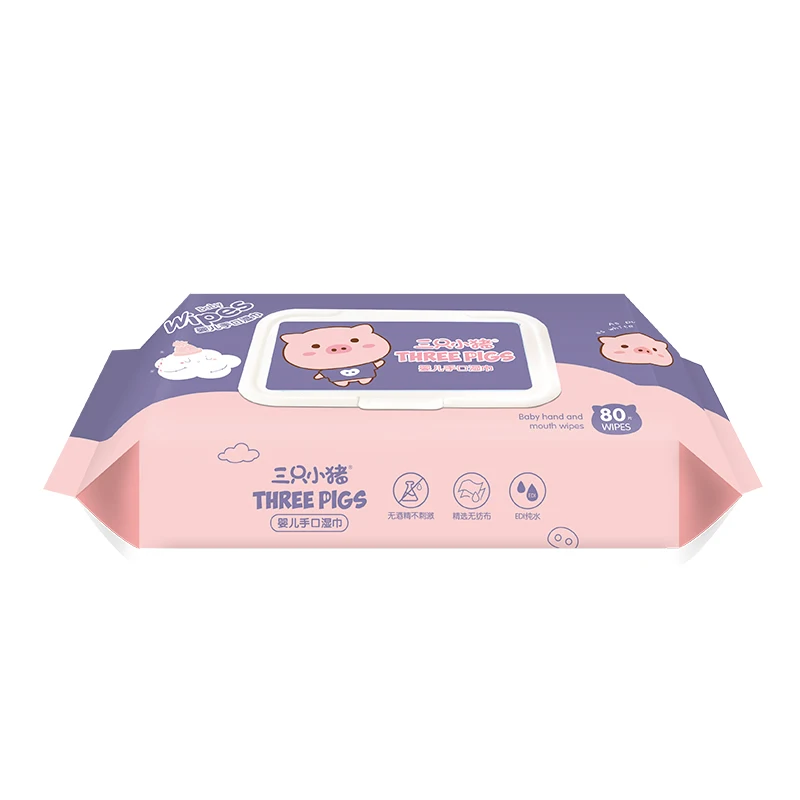 Factory Price Cheap Mother Care ultra-soft dry and wet baby wipes with customized logo 80pcs