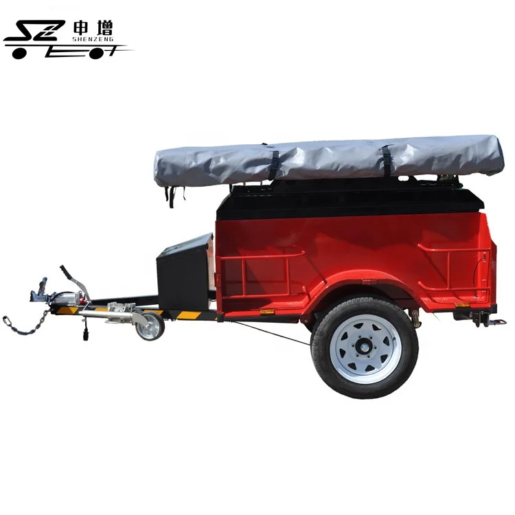 offroad travel trailer car camper trailer with tent